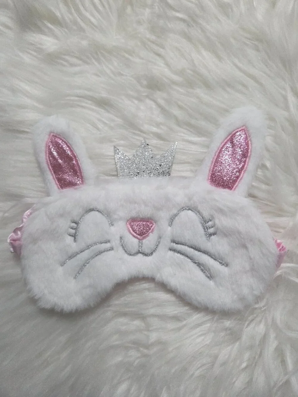 Princess White Bunny Sleep Mask